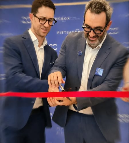Fittingbox inauguration nouveaux locaux avant coupe ruban