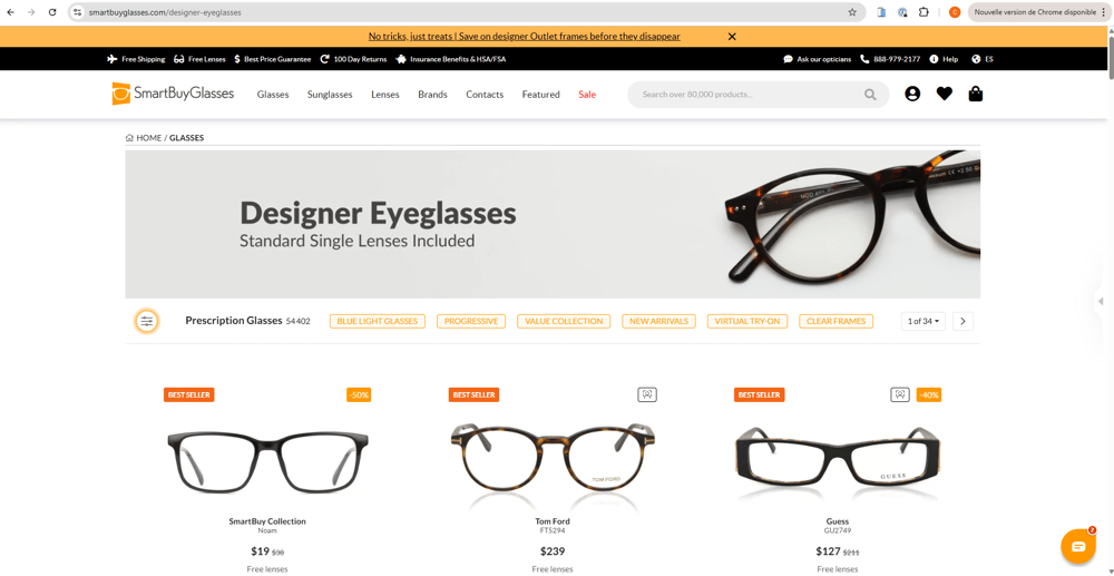 Smartbuyglasses website
