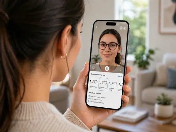 experimentar óculos virtualmente pelo celular