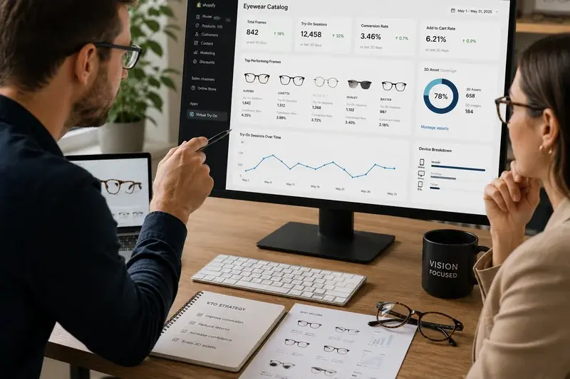 Top 5 app Shopify per prova virtuale di occhiali